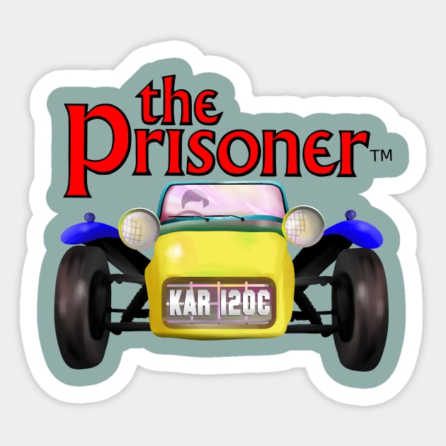 The prisoner Yellow Car Sticker by LICENSEDLEGIT